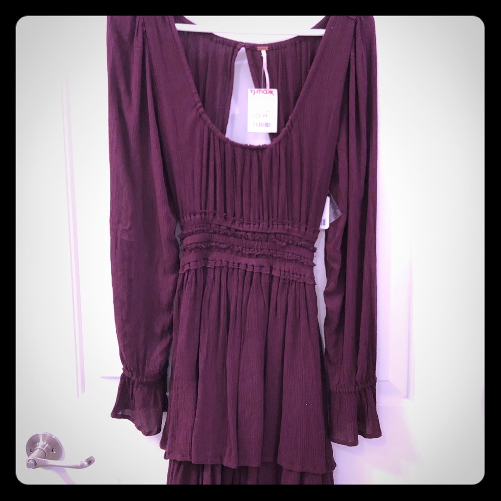 Burgundy dress